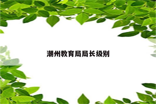 潮州教育局局长级别